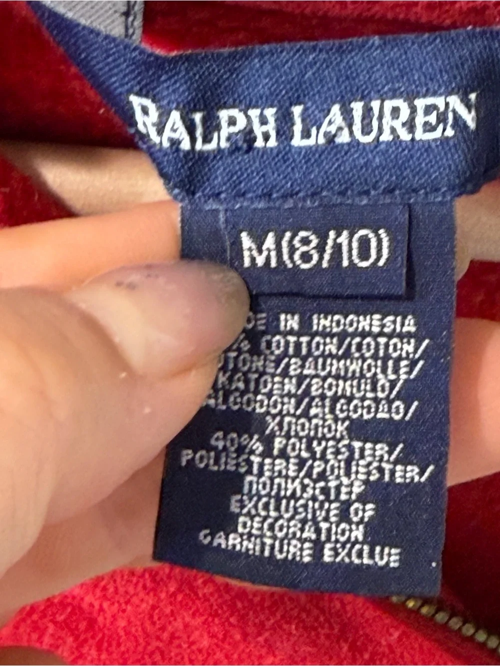Ralph Lauren sleeve patches sides